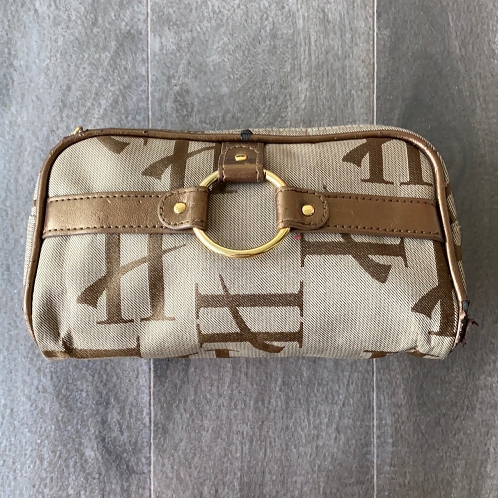 Brown cosmetic bag
